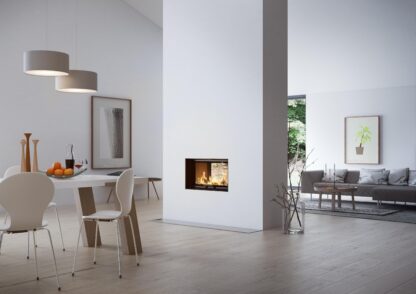 Insert visio 2 encastré dans un salon